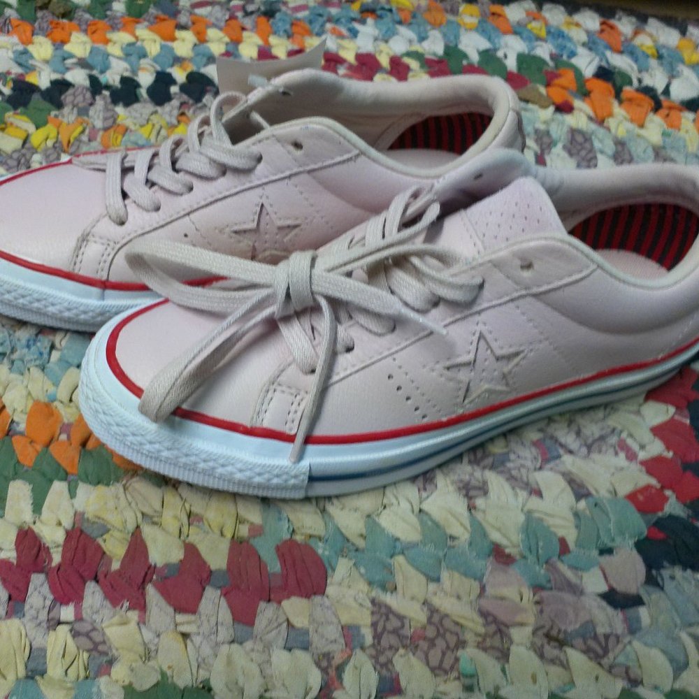 ONE STAR NEW HERITAGE BARELY ROSE/GYM RED/WHITE